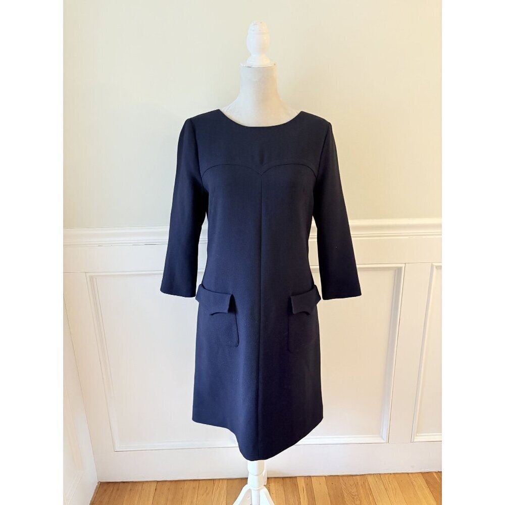 NWT Jane Atelier Nancy Flap Pocket Dress Navy Blue UK12 US8 Goat London